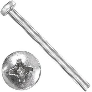 Винт полусфера 6х90 DIN 7985 нержавеющая сталь А2